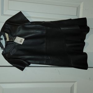 Mango faux kids leather dress size 5/6. New w tags from Italy